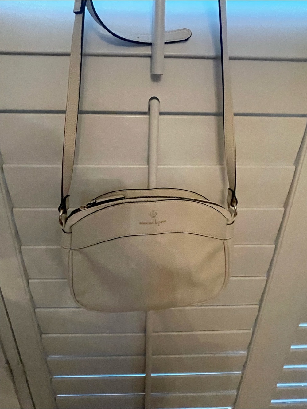 Nanette Lepore  Beige Cream Leather Crossbody